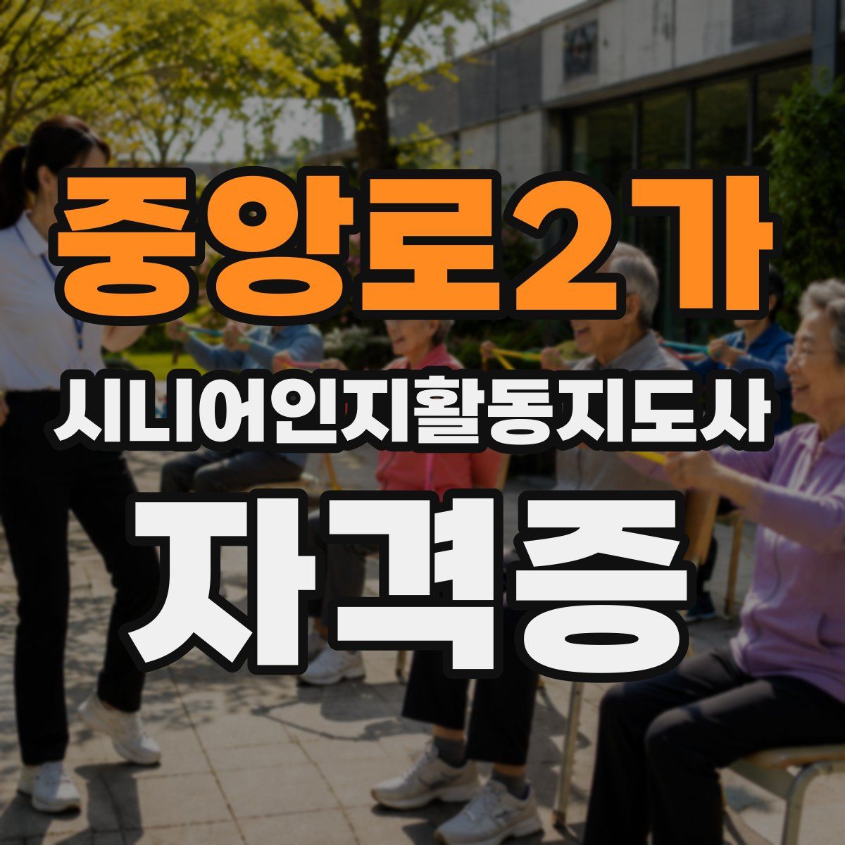 중앙로2가 시니어인지활동지도사 자격증