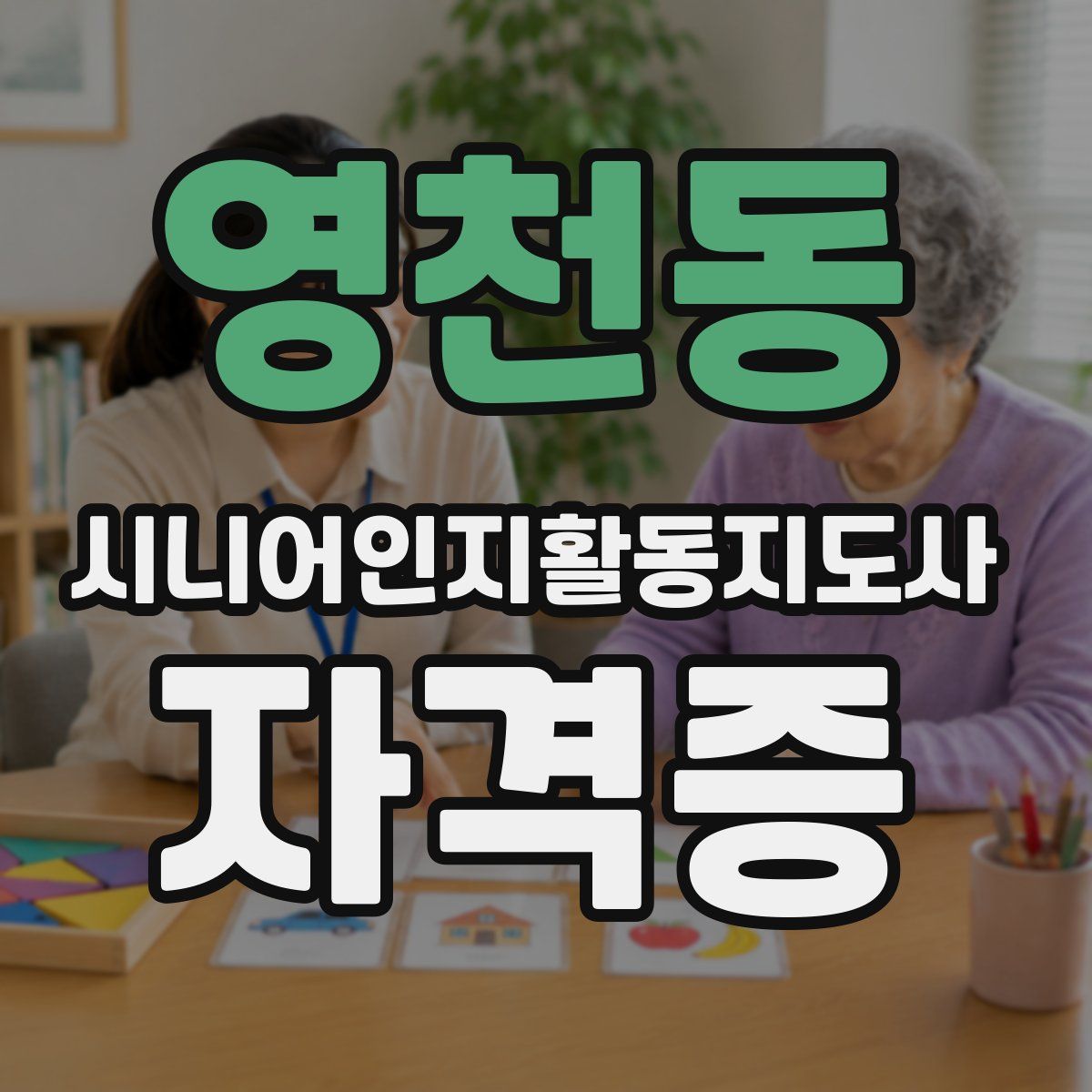 영천동 시니어인지활동지도사 자격증
