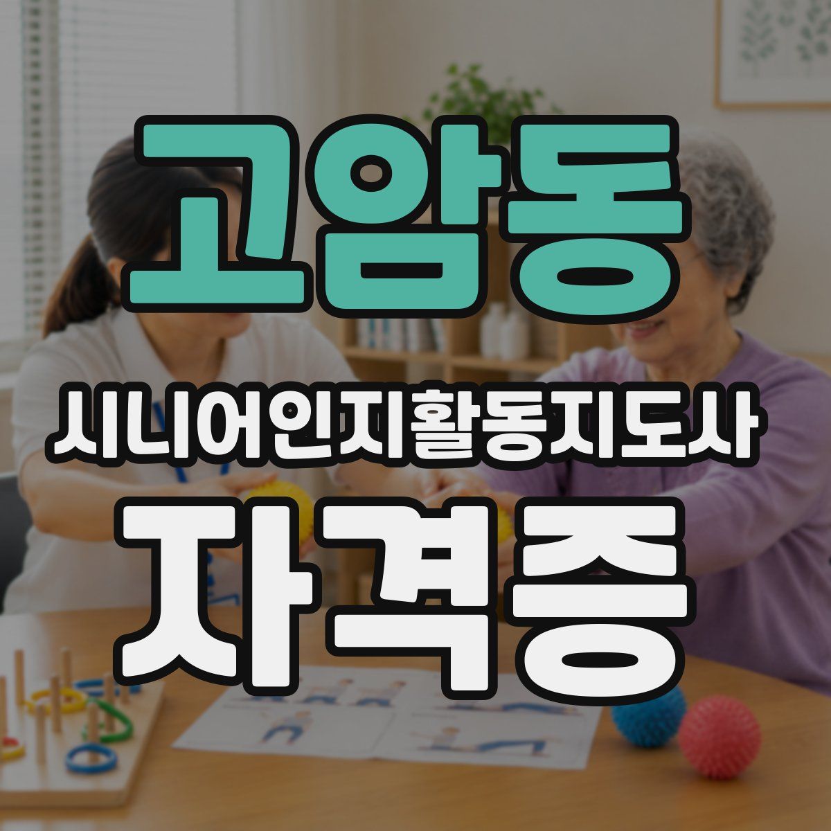 고암동 시니어인지활동지도사 자격증