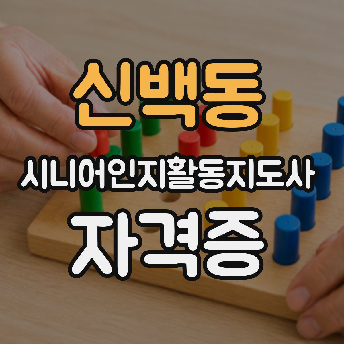 신백동 시니어인지활동지도사 자격증