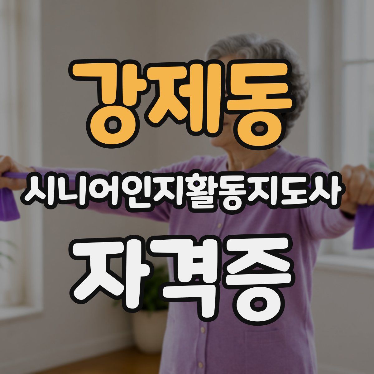 강제동 시니어인지활동지도사 자격증
