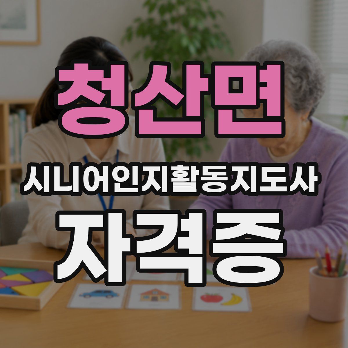 청산면 시니어인지활동지도사 자격증