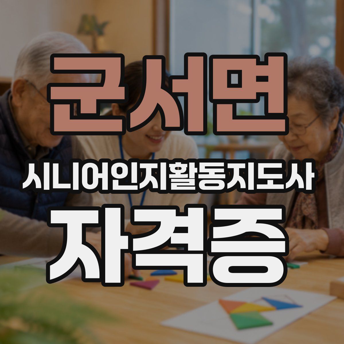 군서면 시니어인지활동지도사 자격증