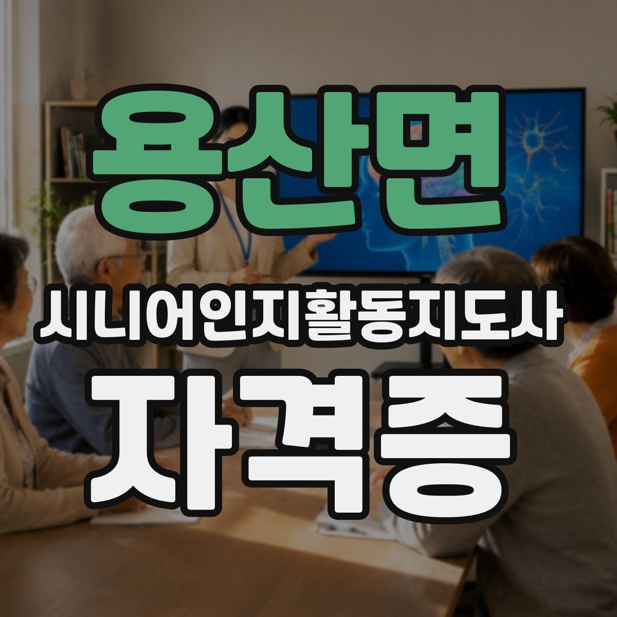 용산면 시니어인지활동지도사 자격증