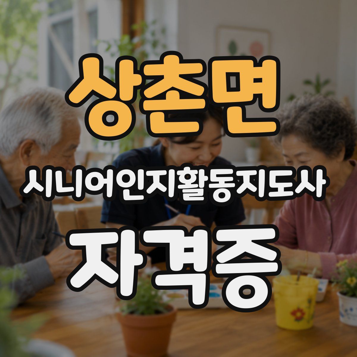 상촌면 시니어인지활동지도사 자격증