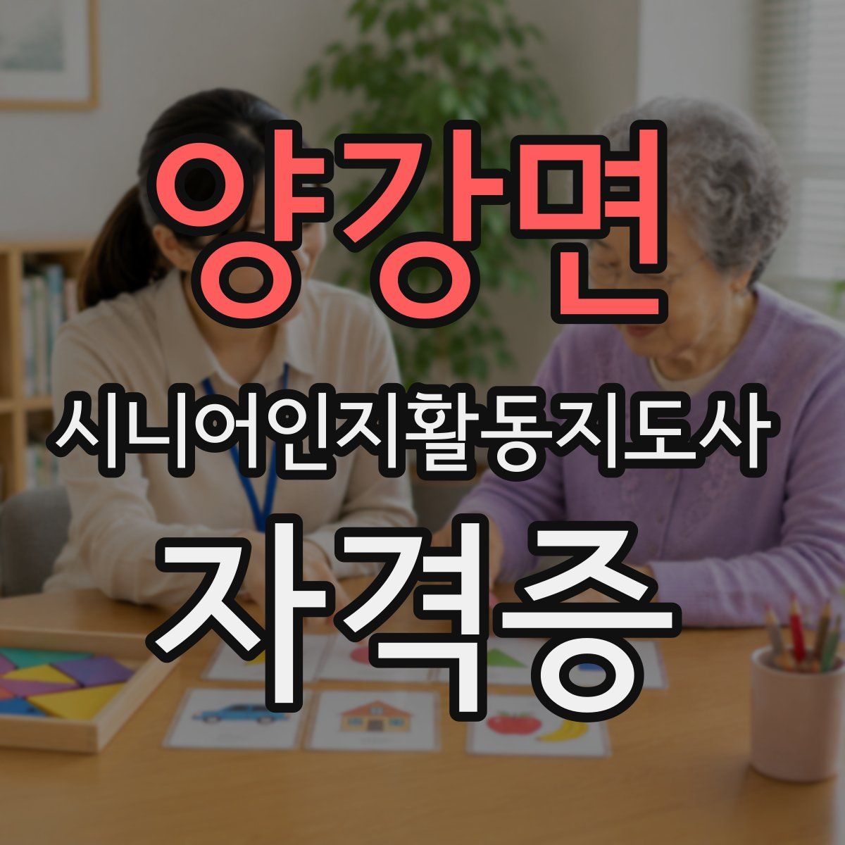 양강면 시니어인지활동지도사 자격증