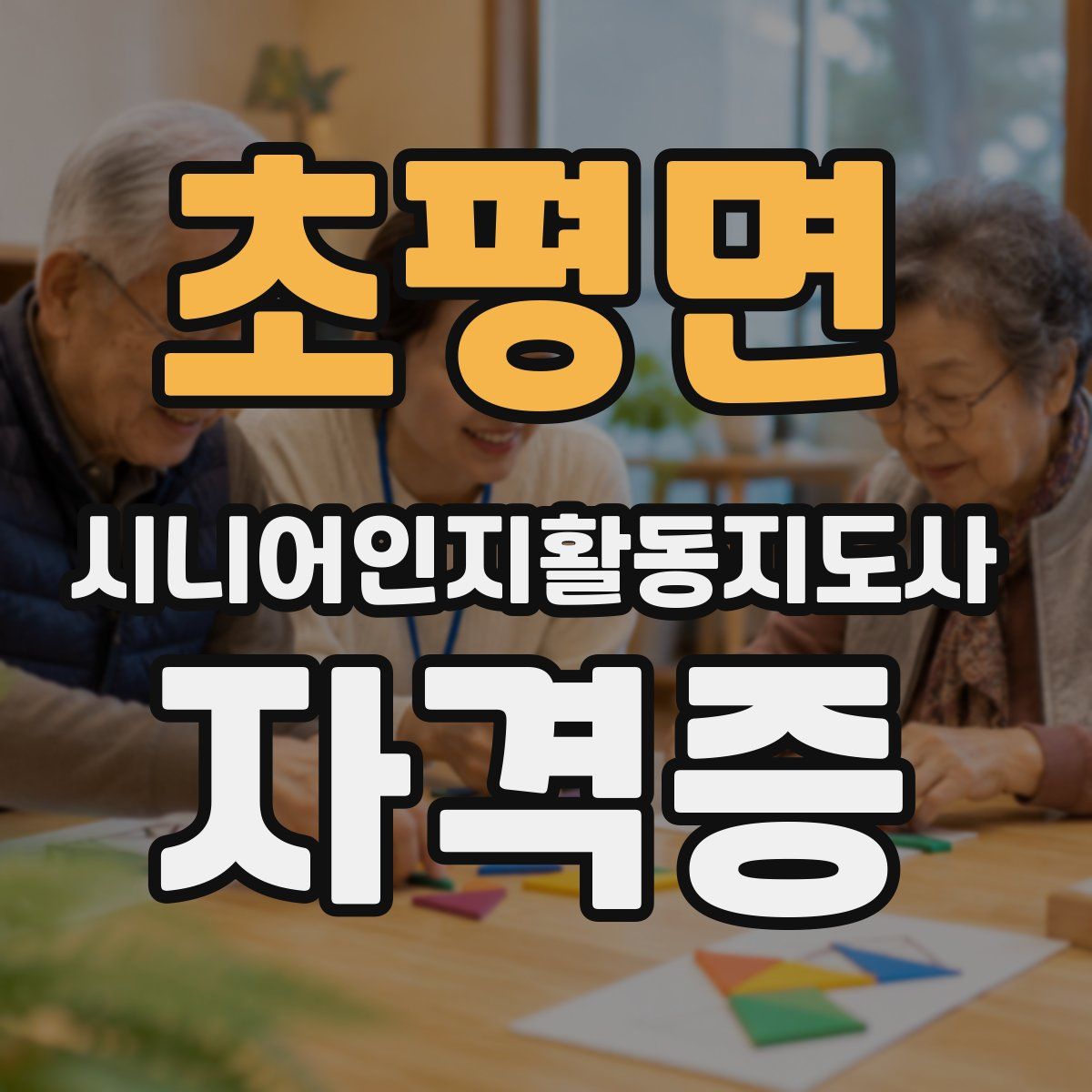 초평면 시니어인지활동지도사 자격증