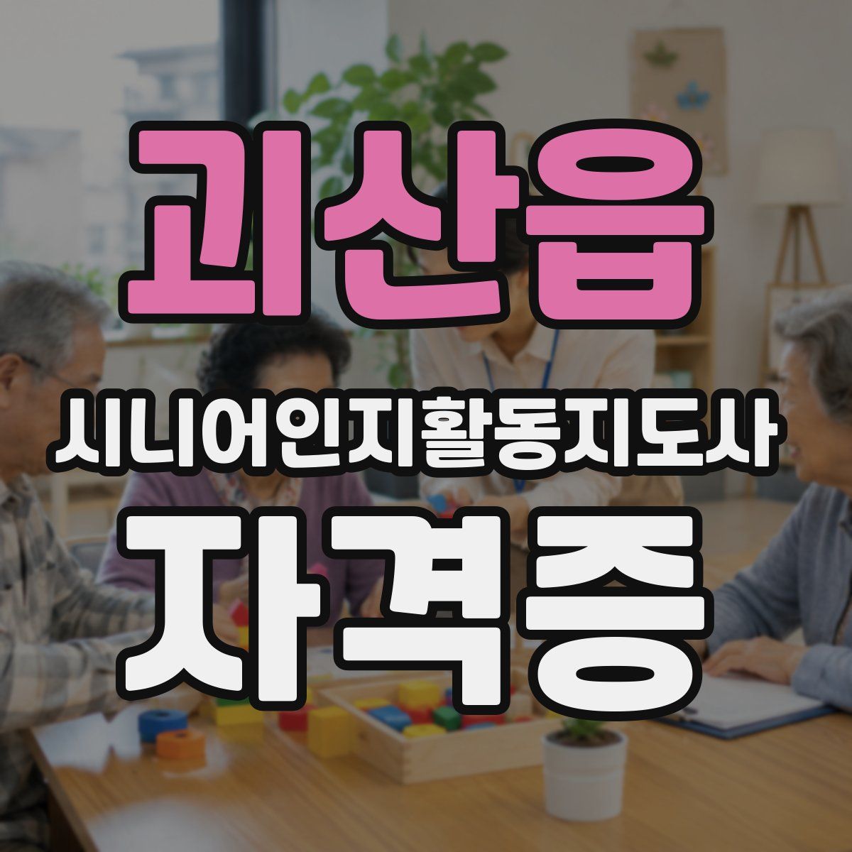 괴산읍 시니어인지활동지도사 자격증