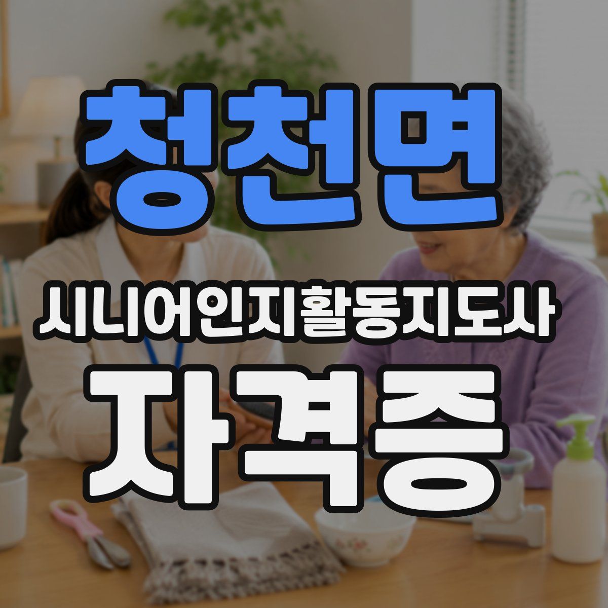 청천면 시니어인지활동지도사 자격증