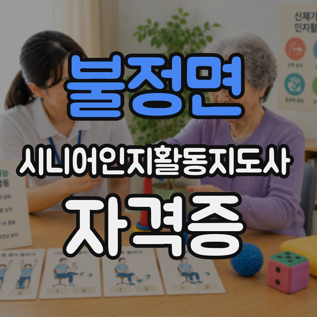 불정면 시니어인지활동지도사 자격증