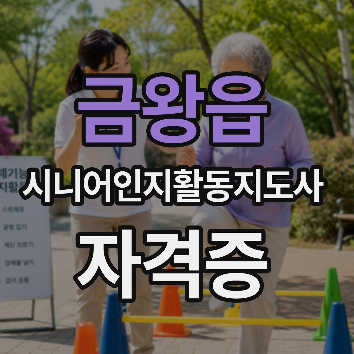 금왕읍 시니어인지활동지도사 자격증