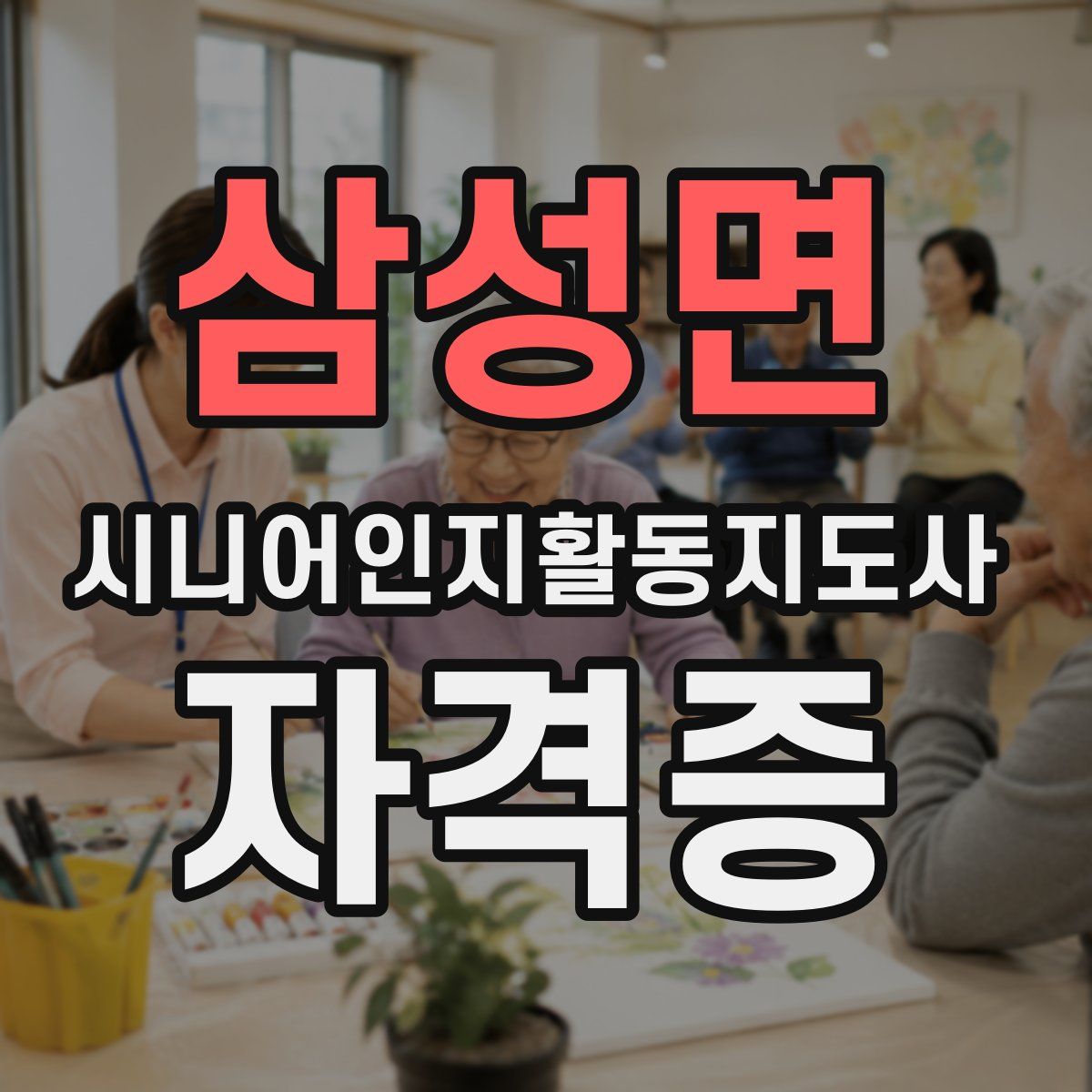 삼성면 시니어인지활동지도사 자격증