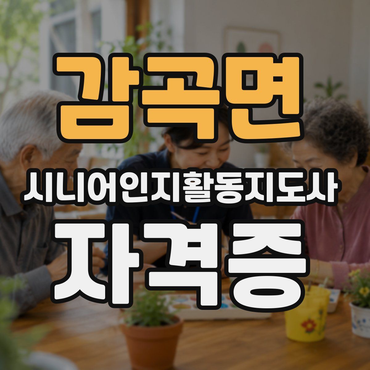 감곡면 시니어인지활동지도사 자격증
