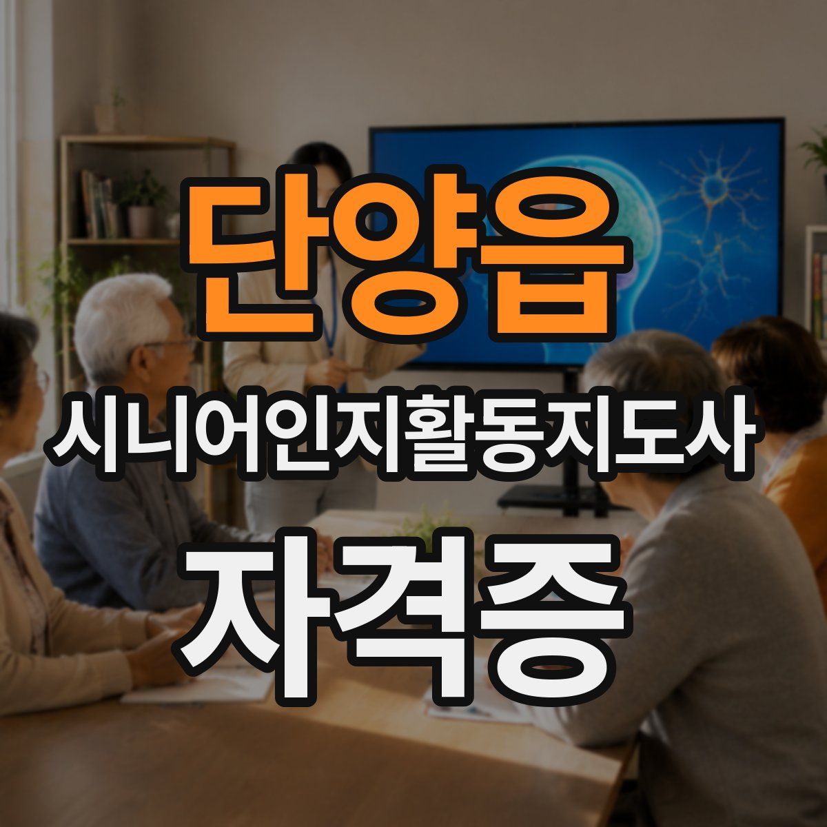 단양읍 시니어인지활동지도사 자격증