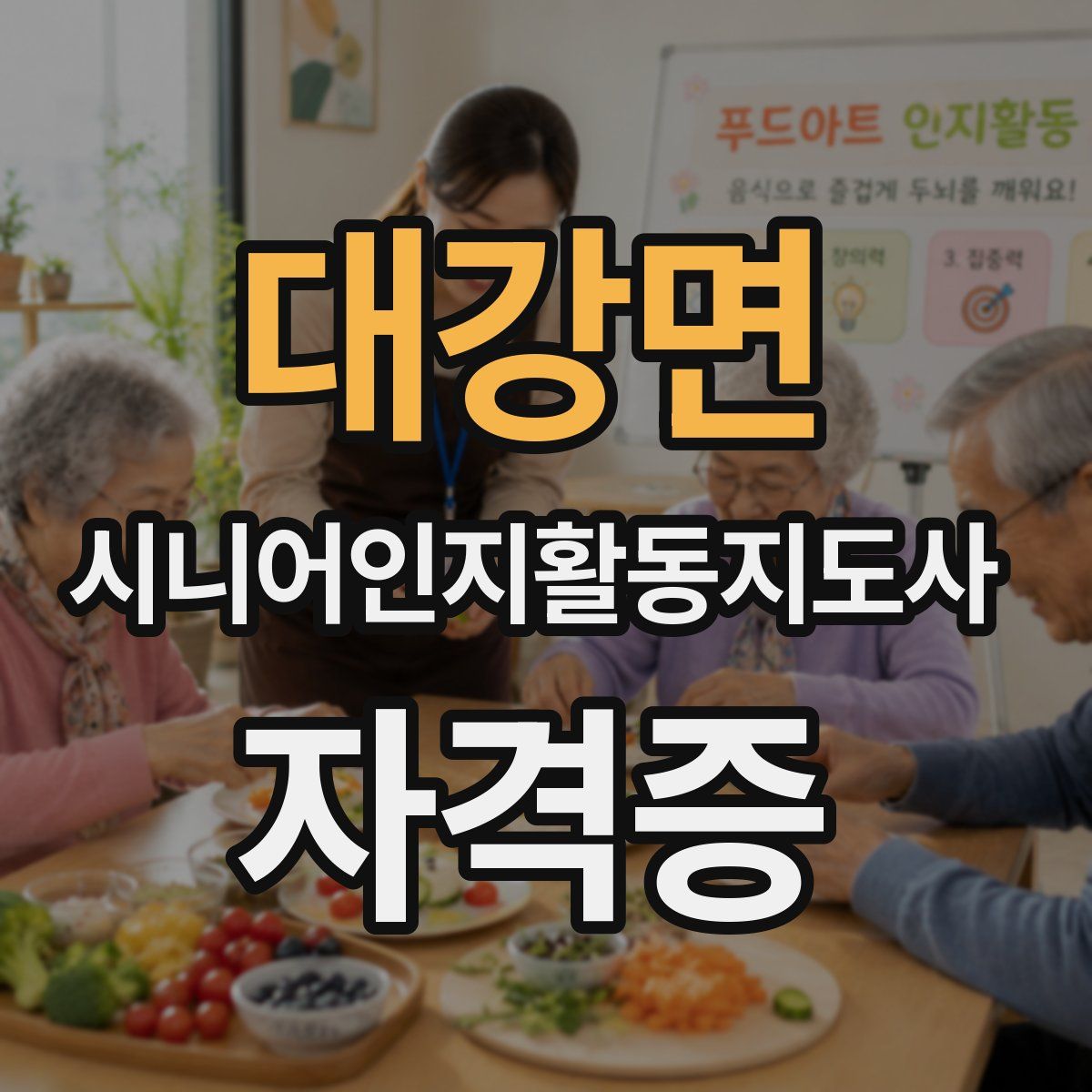 대강면 시니어인지활동지도사 자격증