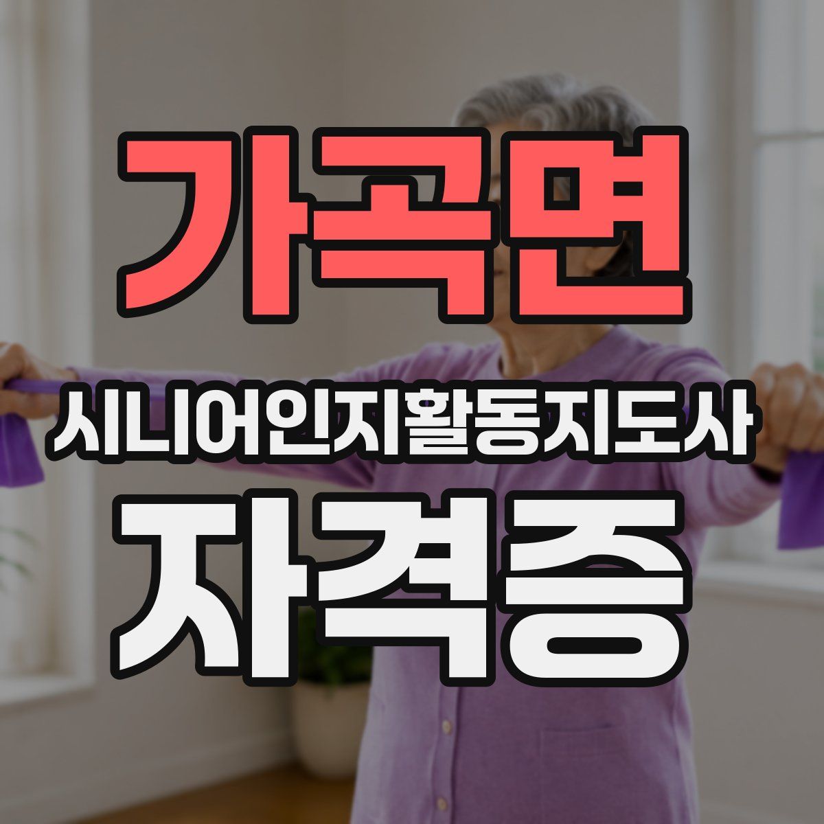가곡면 시니어인지활동지도사 자격증