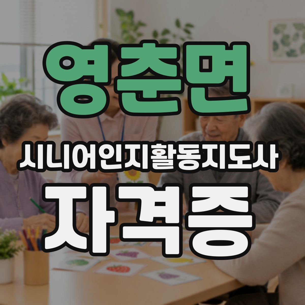영춘면 시니어인지활동지도사 자격증