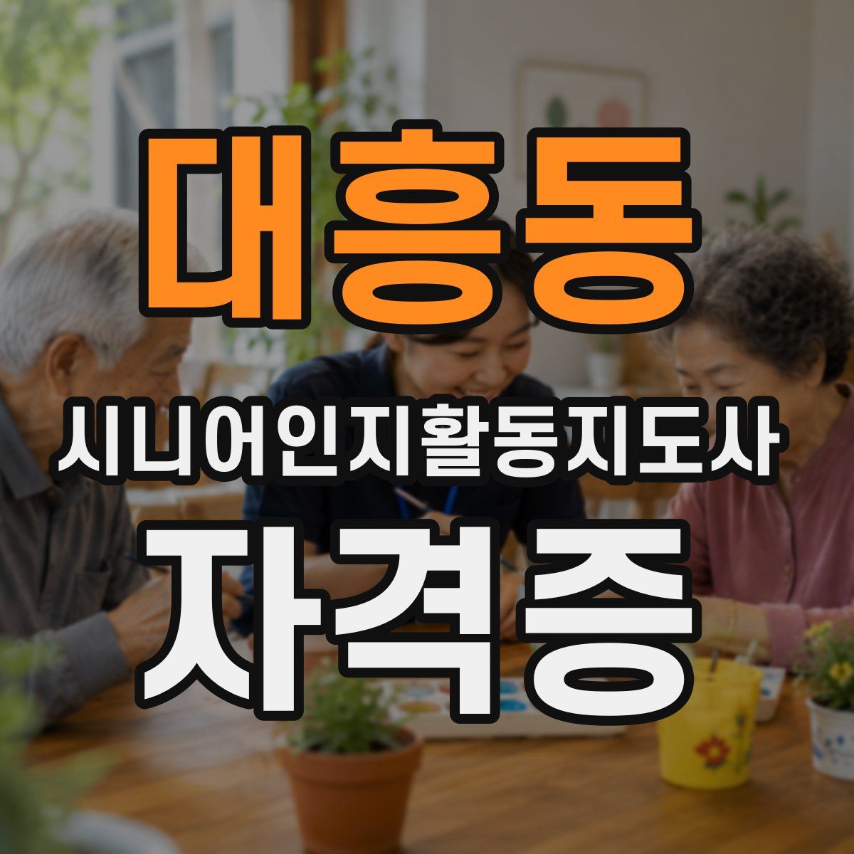 대흥동 시니어인지활동지도사 자격증