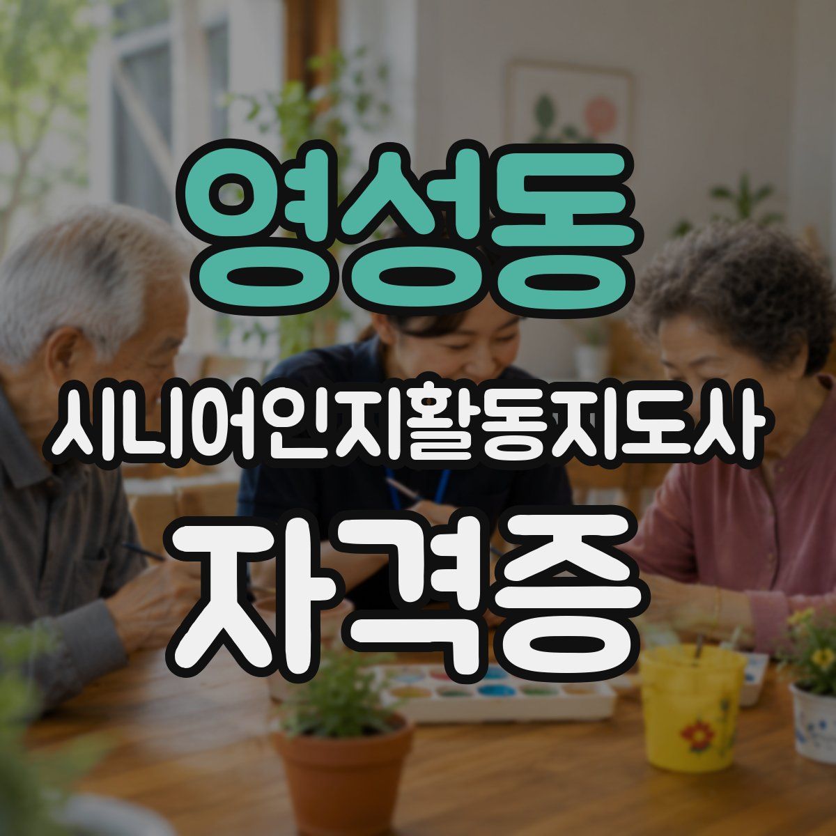 영성동 시니어인지활동지도사 자격증