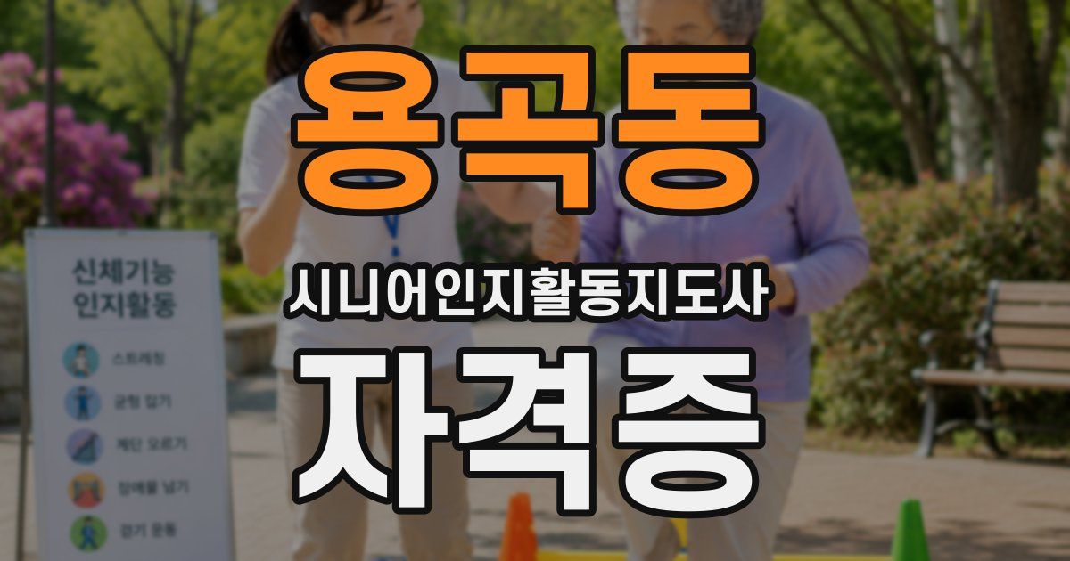 용곡동 시니어인지활동지도사 자격증