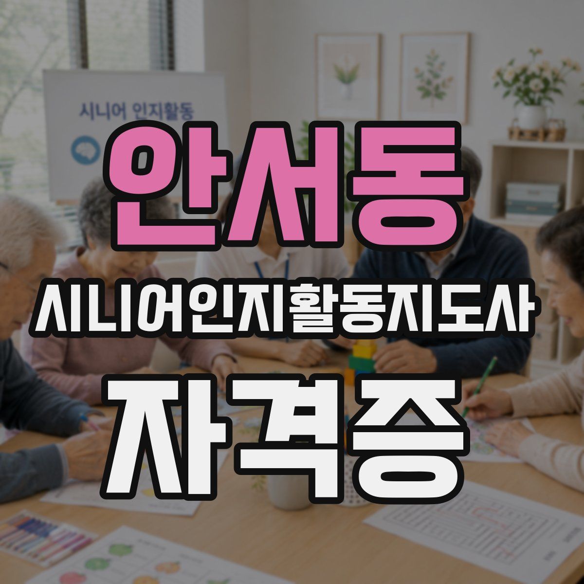 안서동 시니어인지활동지도사 자격증