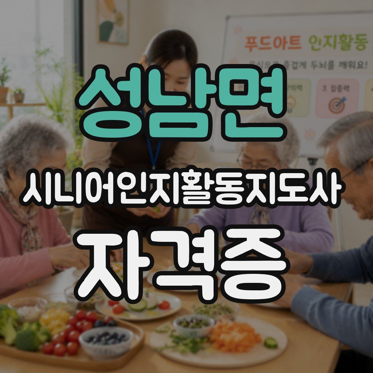 성남면 시니어인지활동지도사 자격증