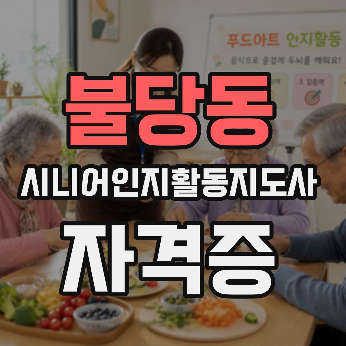 불당동 시니어인지활동지도사 자격증