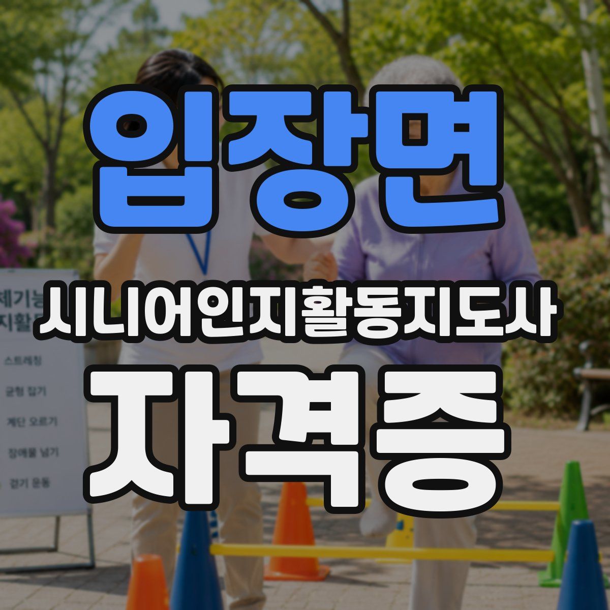 입장면 시니어인지활동지도사 자격증