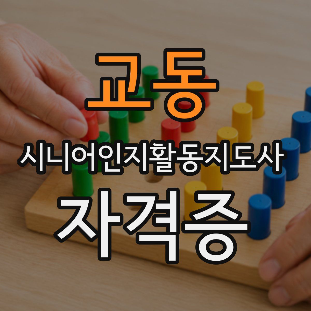 교동 시니어인지활동지도사 자격증