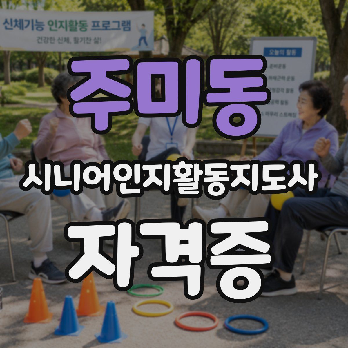 주미동 시니어인지활동지도사 자격증
