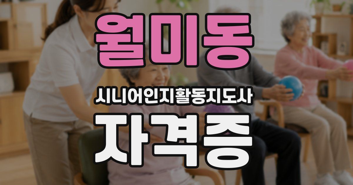 월미동 시니어인지활동지도사 자격증