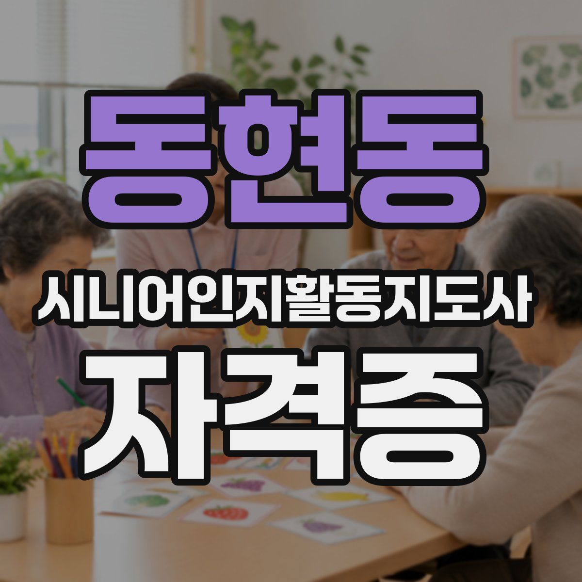 동현동 시니어인지활동지도사 자격증