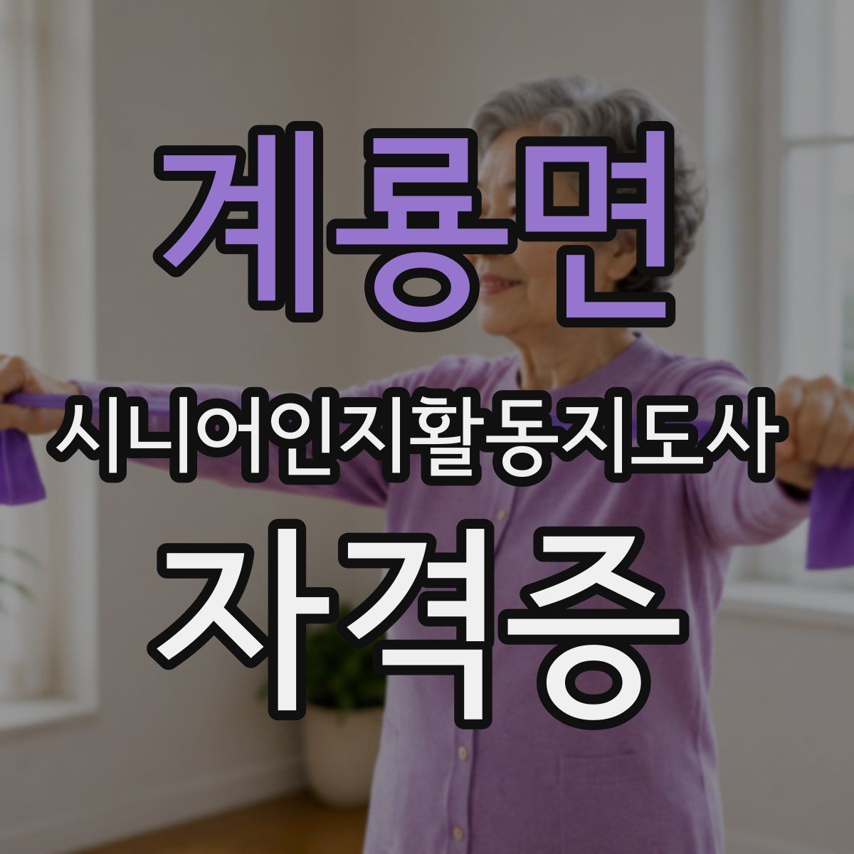 계룡면 시니어인지활동지도사 자격증