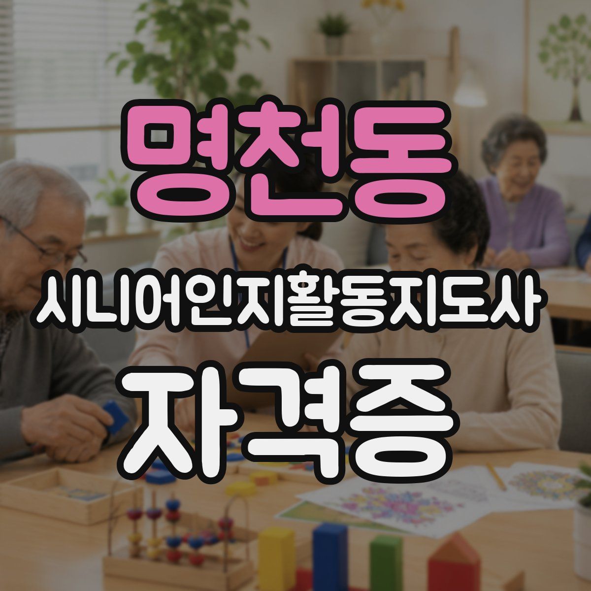 명천동 시니어인지활동지도사 자격증
