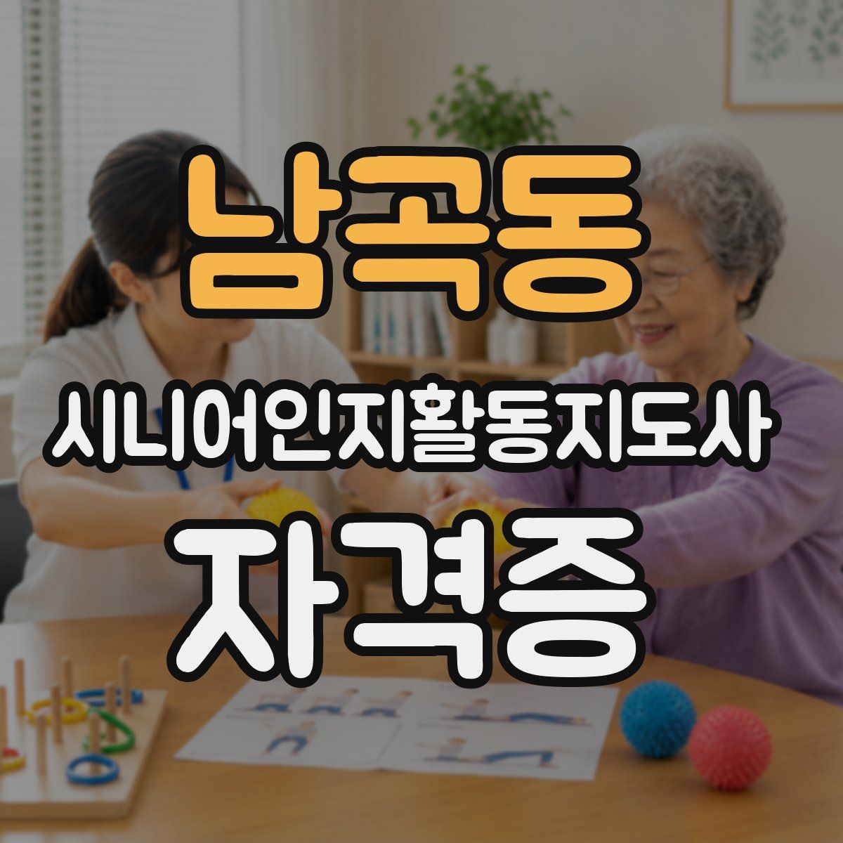 남곡동 시니어인지활동지도사 자격증