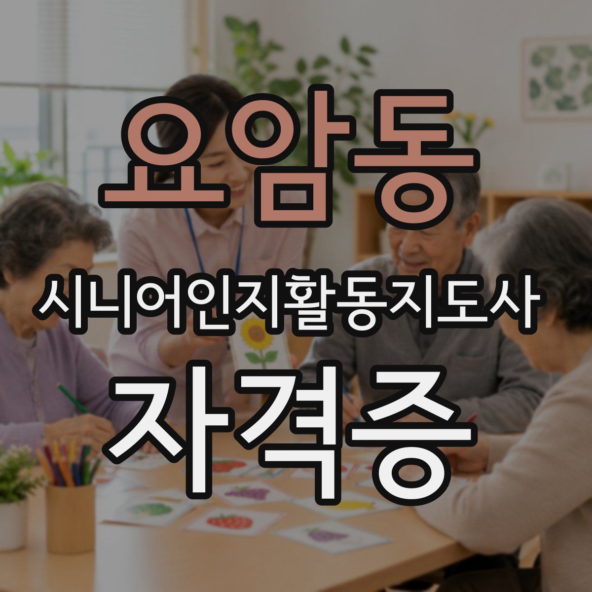요암동 시니어인지활동지도사 자격증