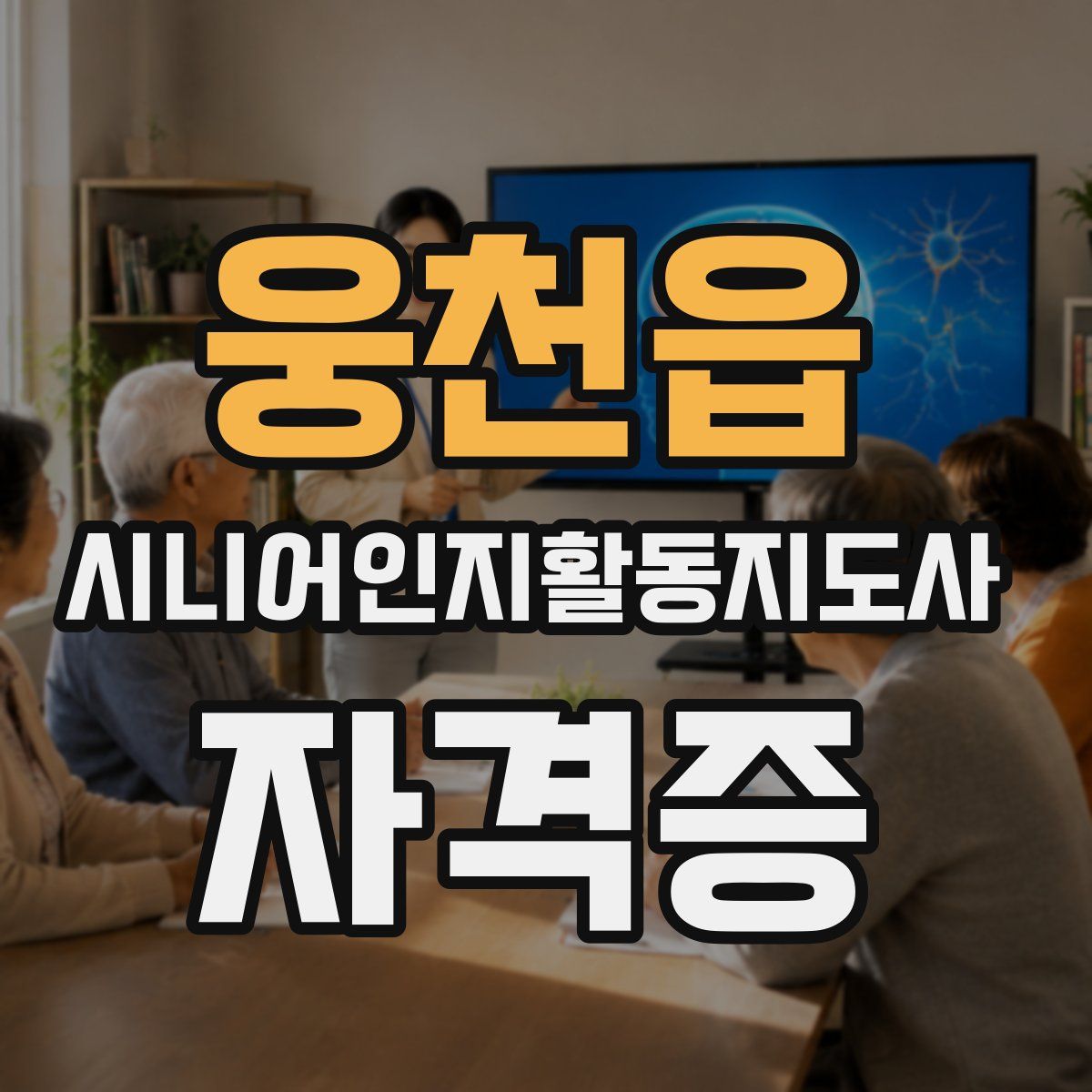 웅천읍 시니어인지활동지도사 자격증