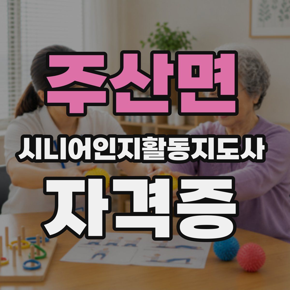 주산면 시니어인지활동지도사 자격증