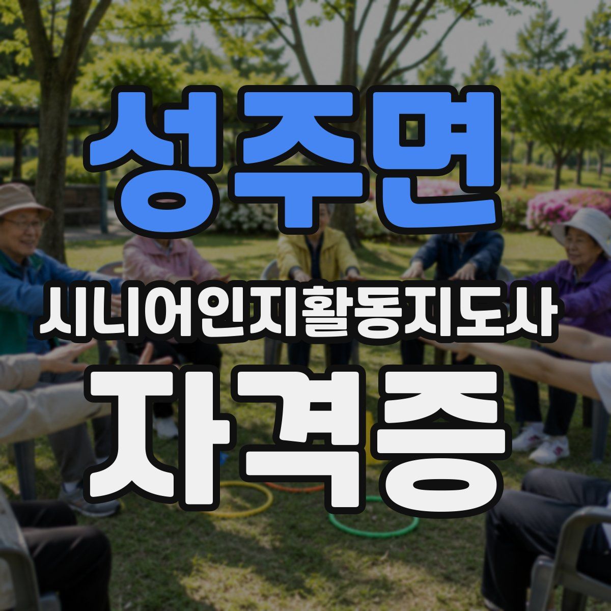 성주면 시니어인지활동지도사 자격증