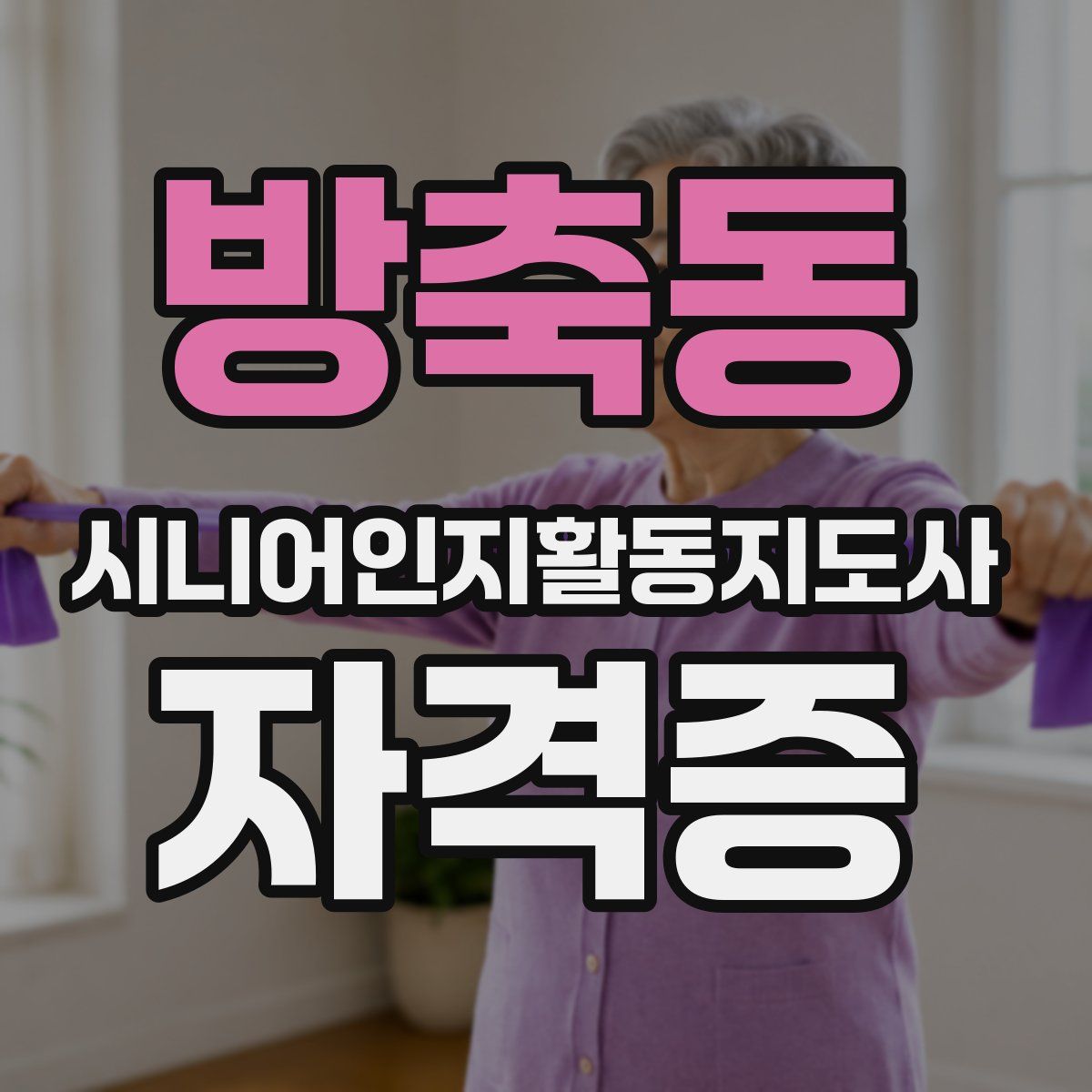 방축동 시니어인지활동지도사 자격증