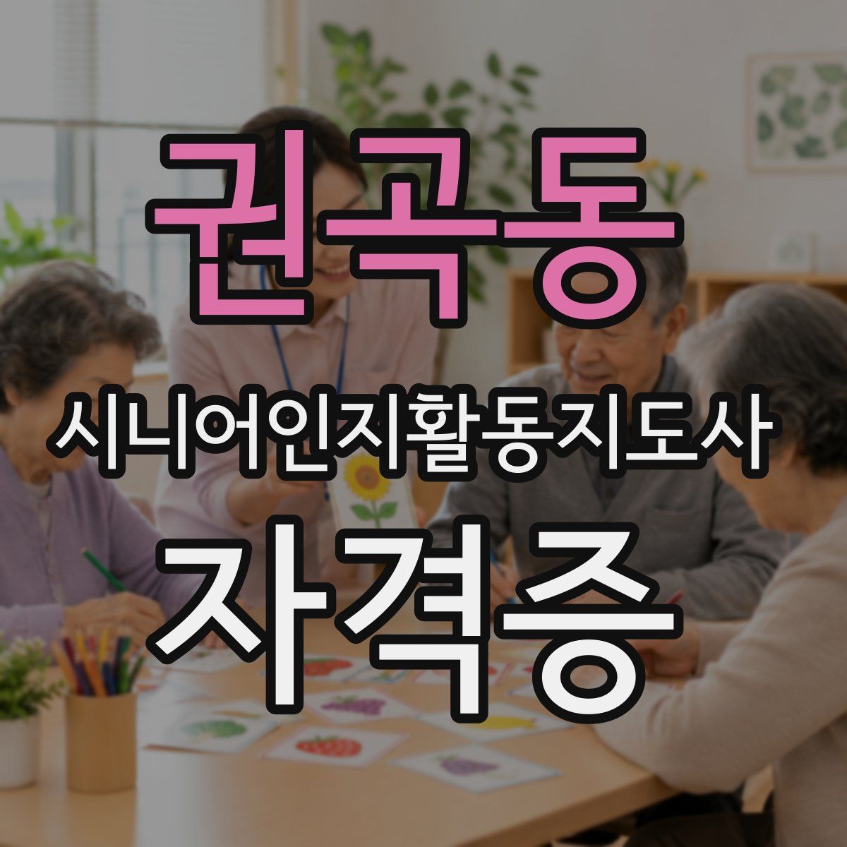 권곡동 시니어인지활동지도사 자격증