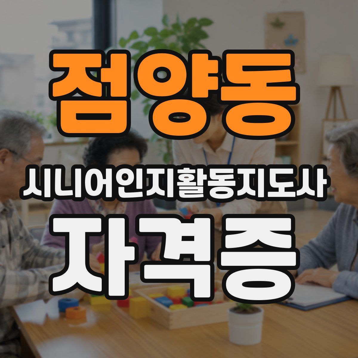 점양동 시니어인지활동지도사 자격증
