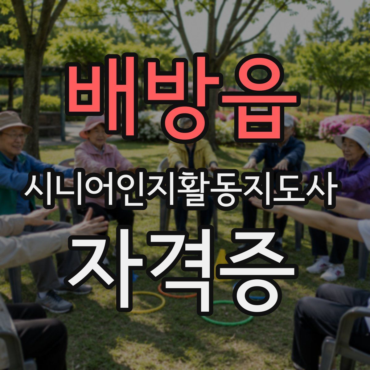배방읍 시니어인지활동지도사 자격증
