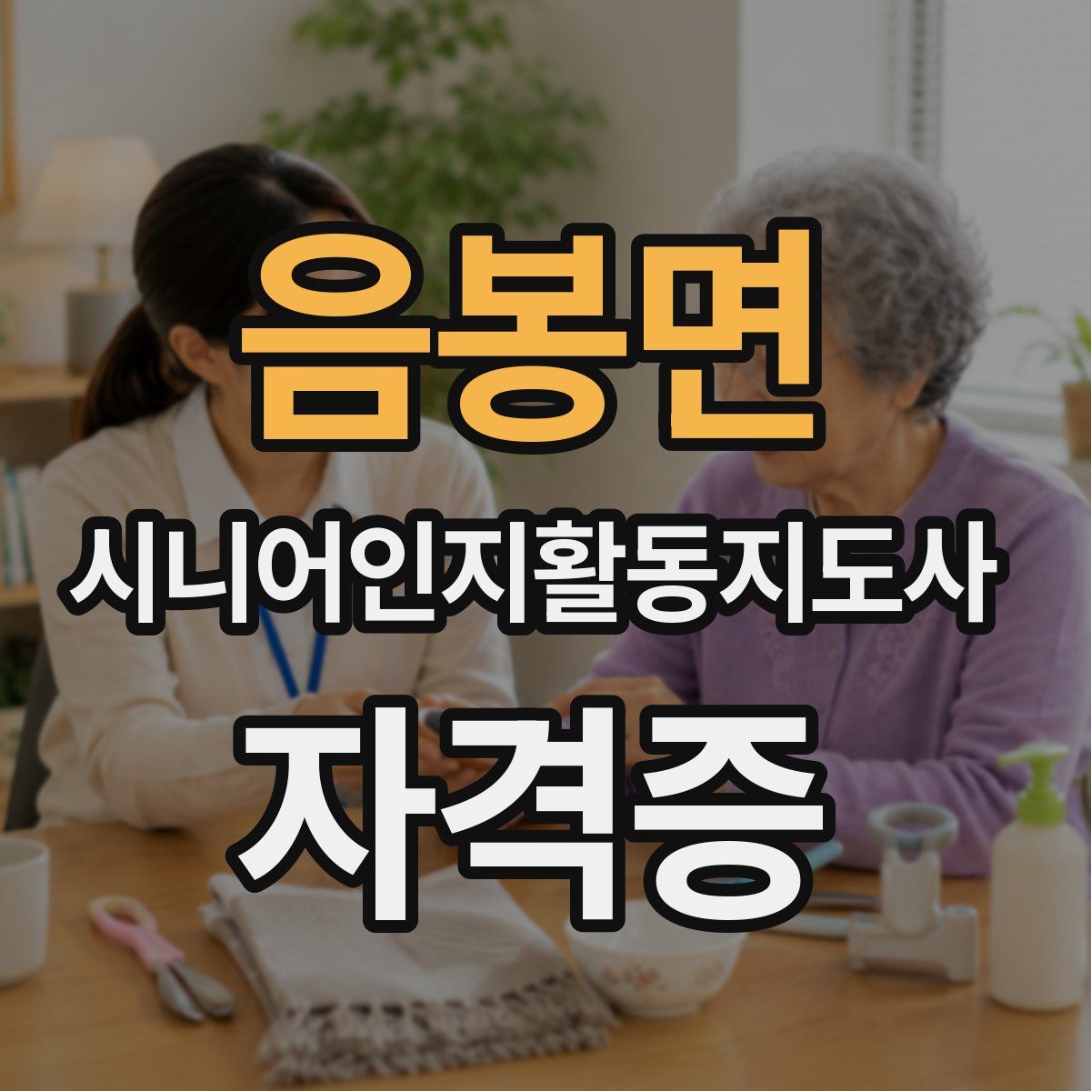 음봉면 시니어인지활동지도사 자격증