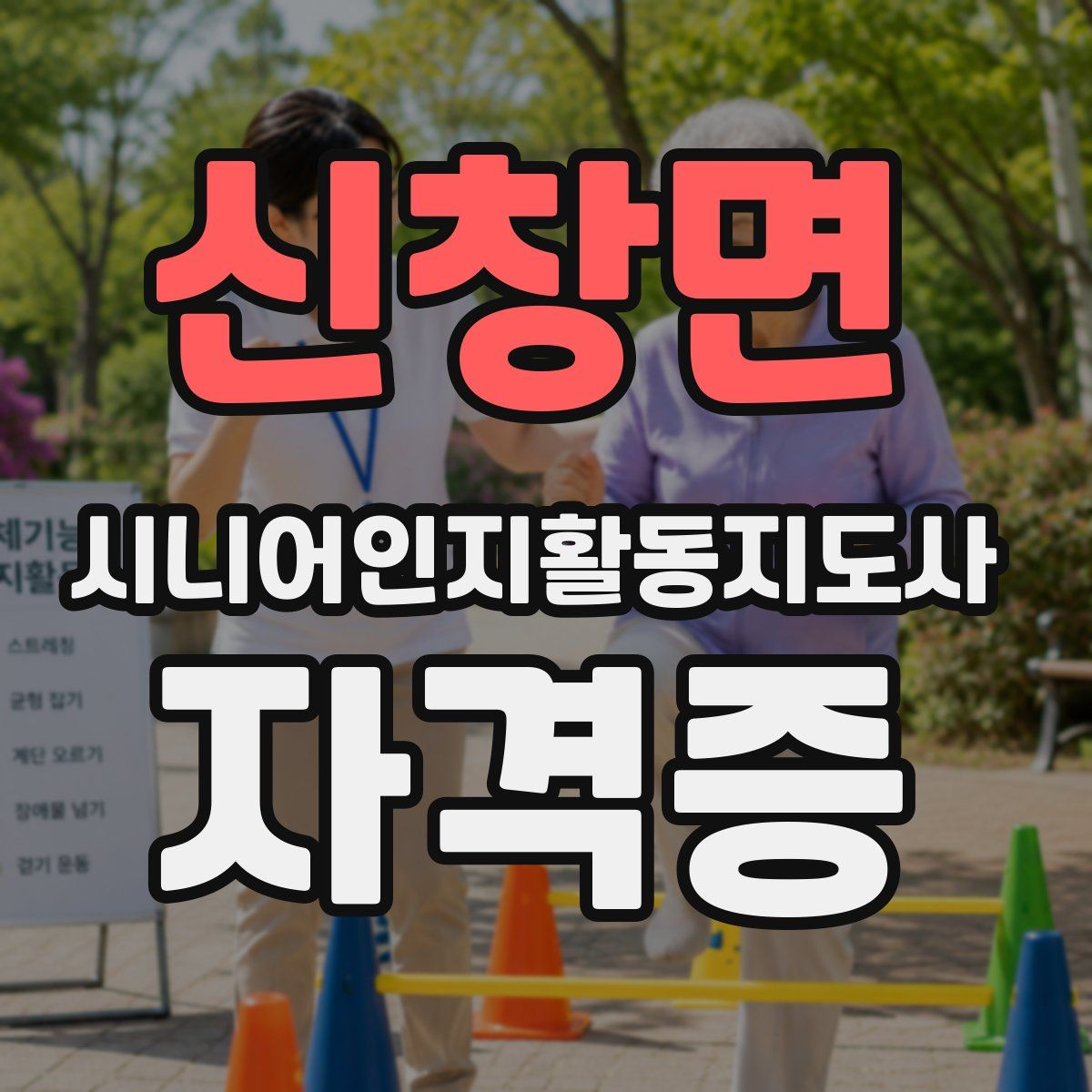 신창면 시니어인지활동지도사 자격증