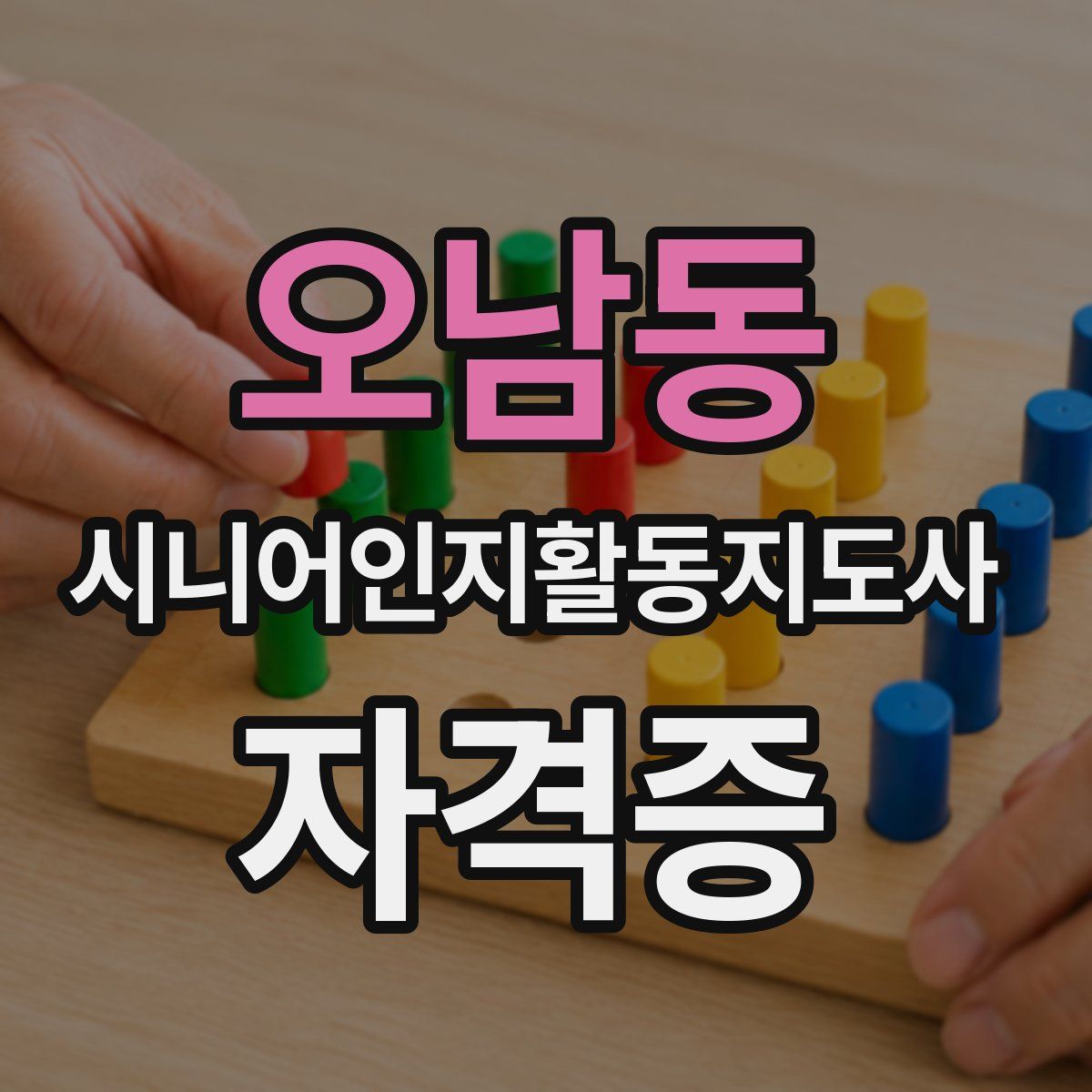 오남동 시니어인지활동지도사 자격증
