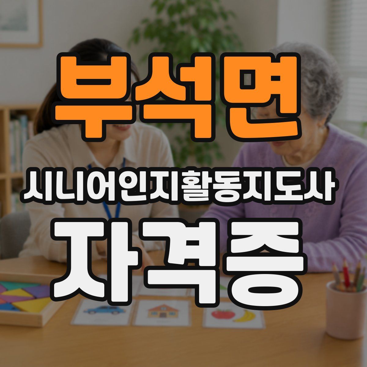 부석면 시니어인지활동지도사 자격증