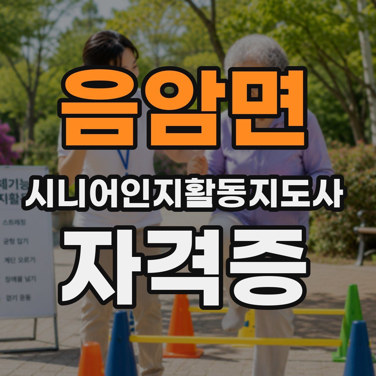 음암면 시니어인지활동지도사 자격증