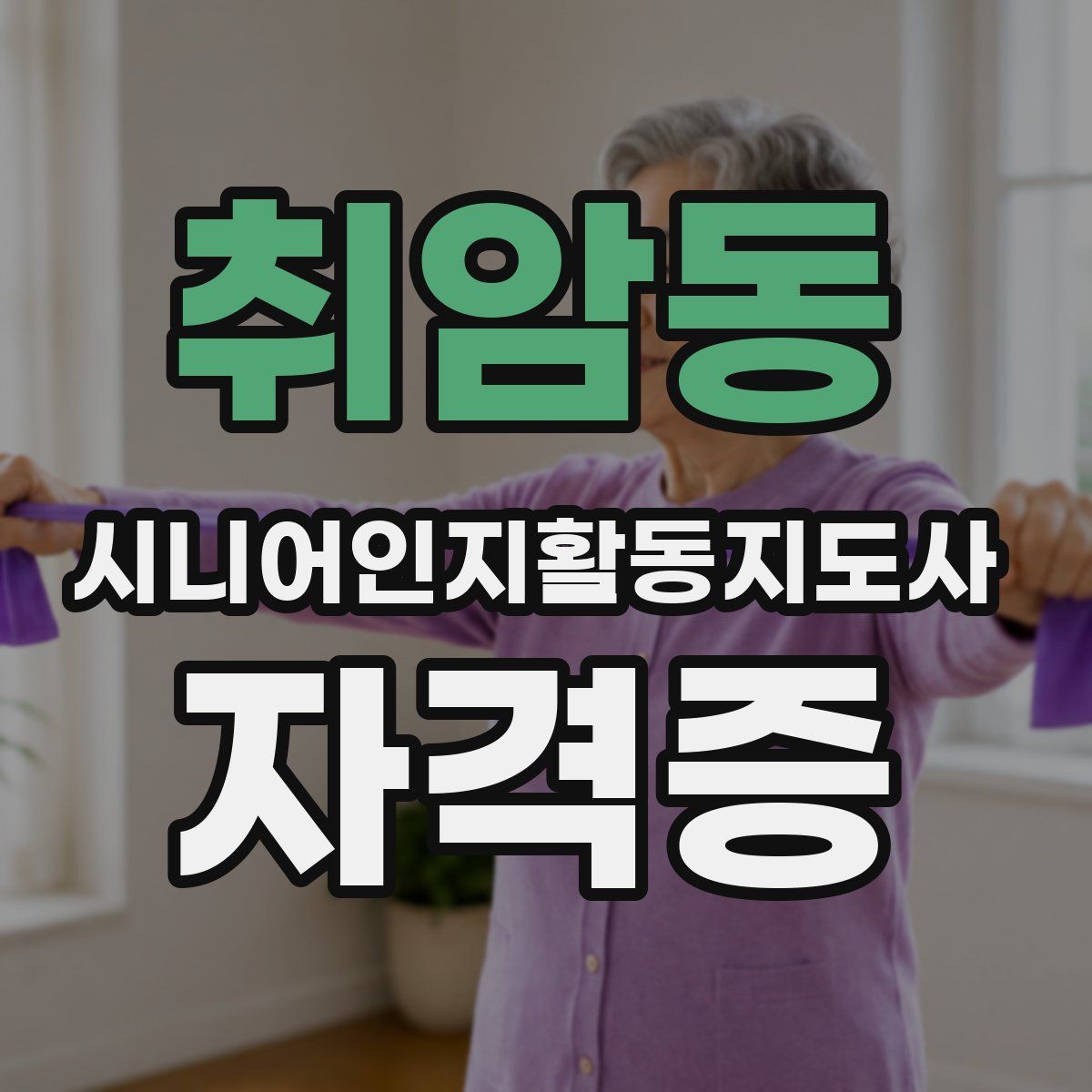 취암동 시니어인지활동지도사 자격증