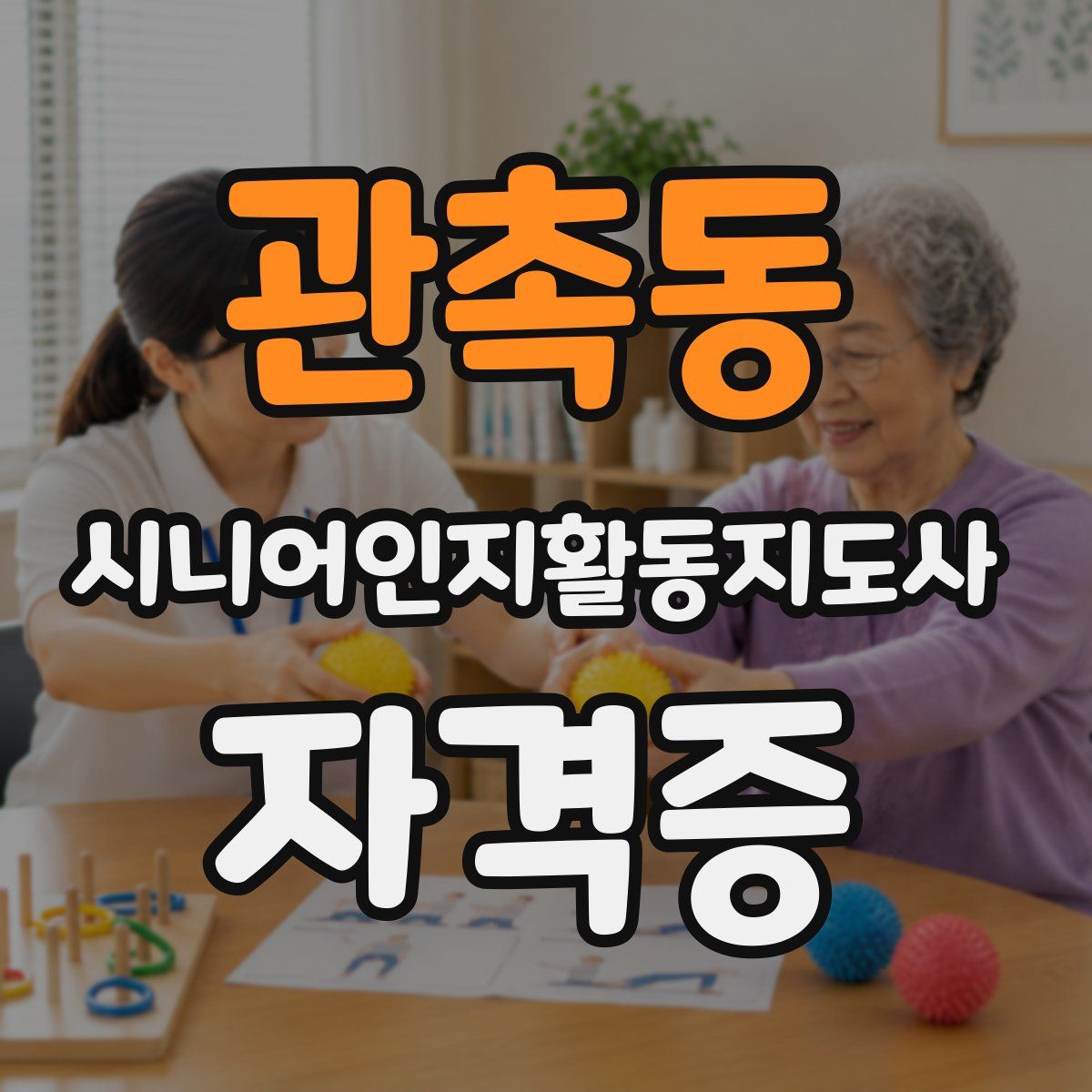 관촉동 시니어인지활동지도사 자격증